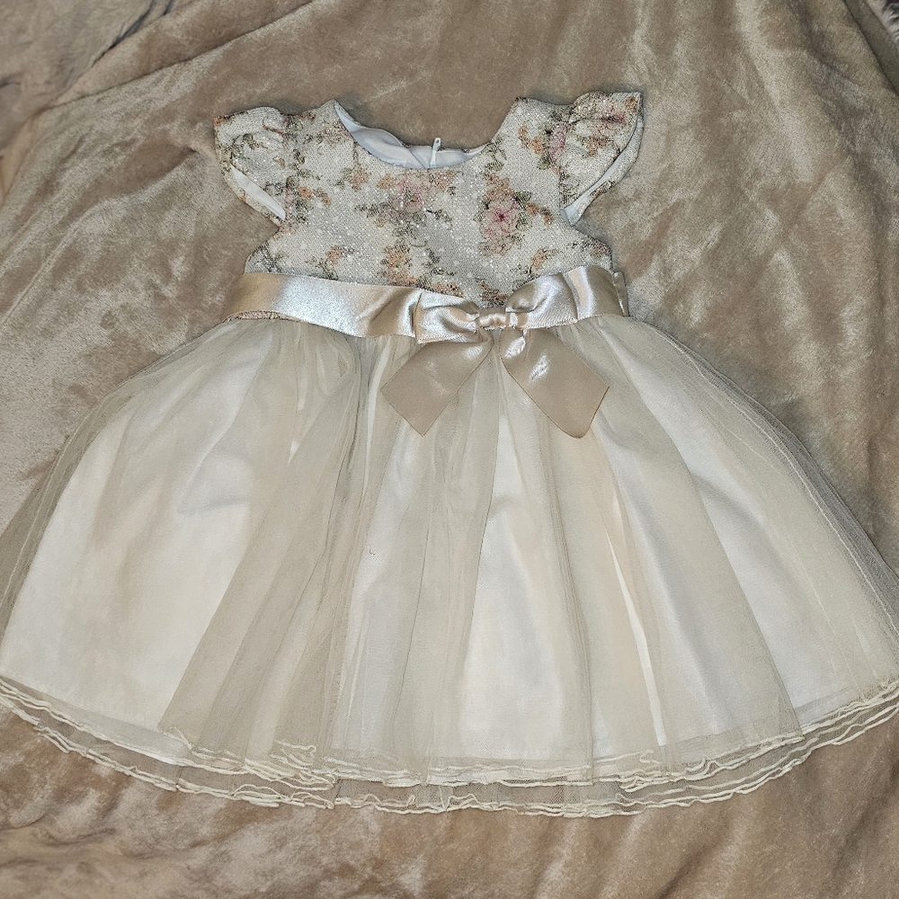 Bonnie Baby Holiday Formal Dress - 18 Month Champagne